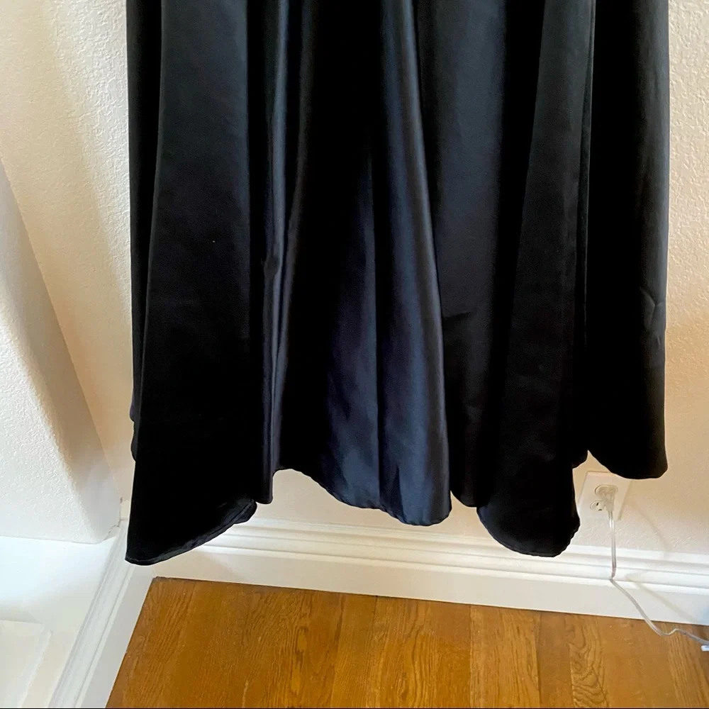 Bari Jay Black Sequin Satin Tulle Petticoat Diamond Button Formal Gown Dress 3/4 - Picture 5 of 12